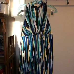 Halter style dress with Aline full bottom.